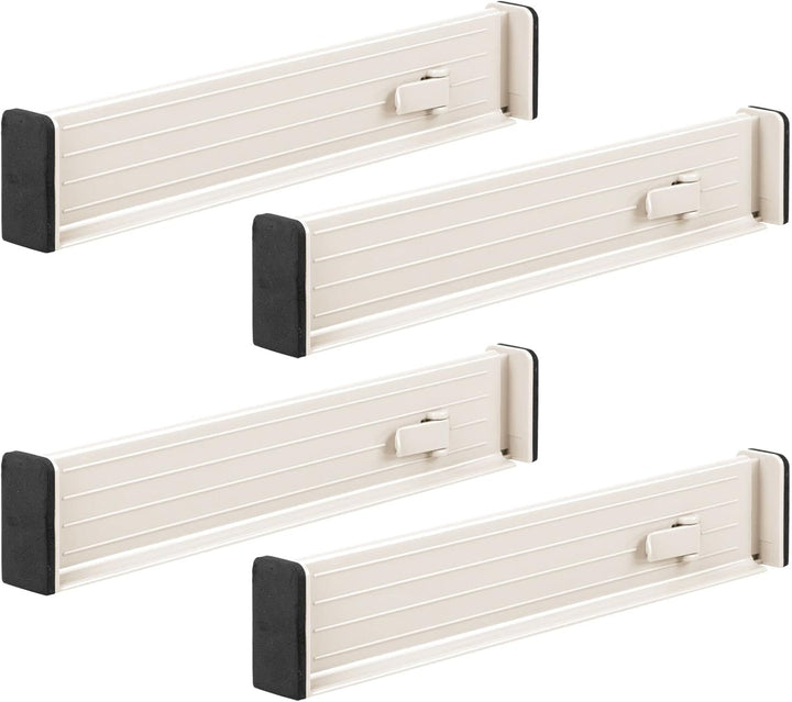 mDesign 4er-Set verstellbarer Schubladeneinsatz – praktischer Schubladen Organizer für Schrank und K