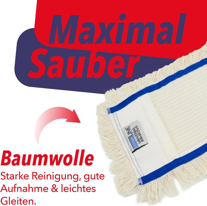 G.I.V. Bodenwischer Set 40cm Klapphalter mit Trittmechanik & Magnetverschluss + Aluminiumstiel Rot -