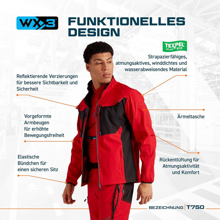 WX3 Softshelljacke, M Metal Grey