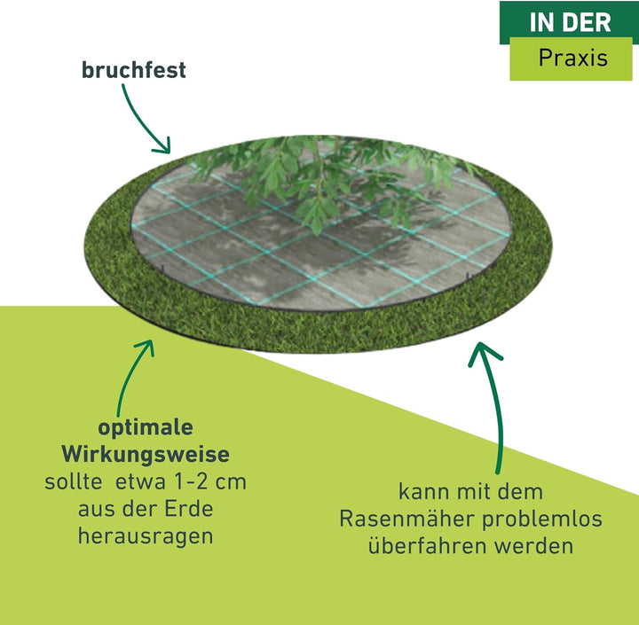 Windhager Rasen- und Gestaltungskante aus Kunstsoff, Beetumrandung, Beeteinfassung, Mähkante, elasti