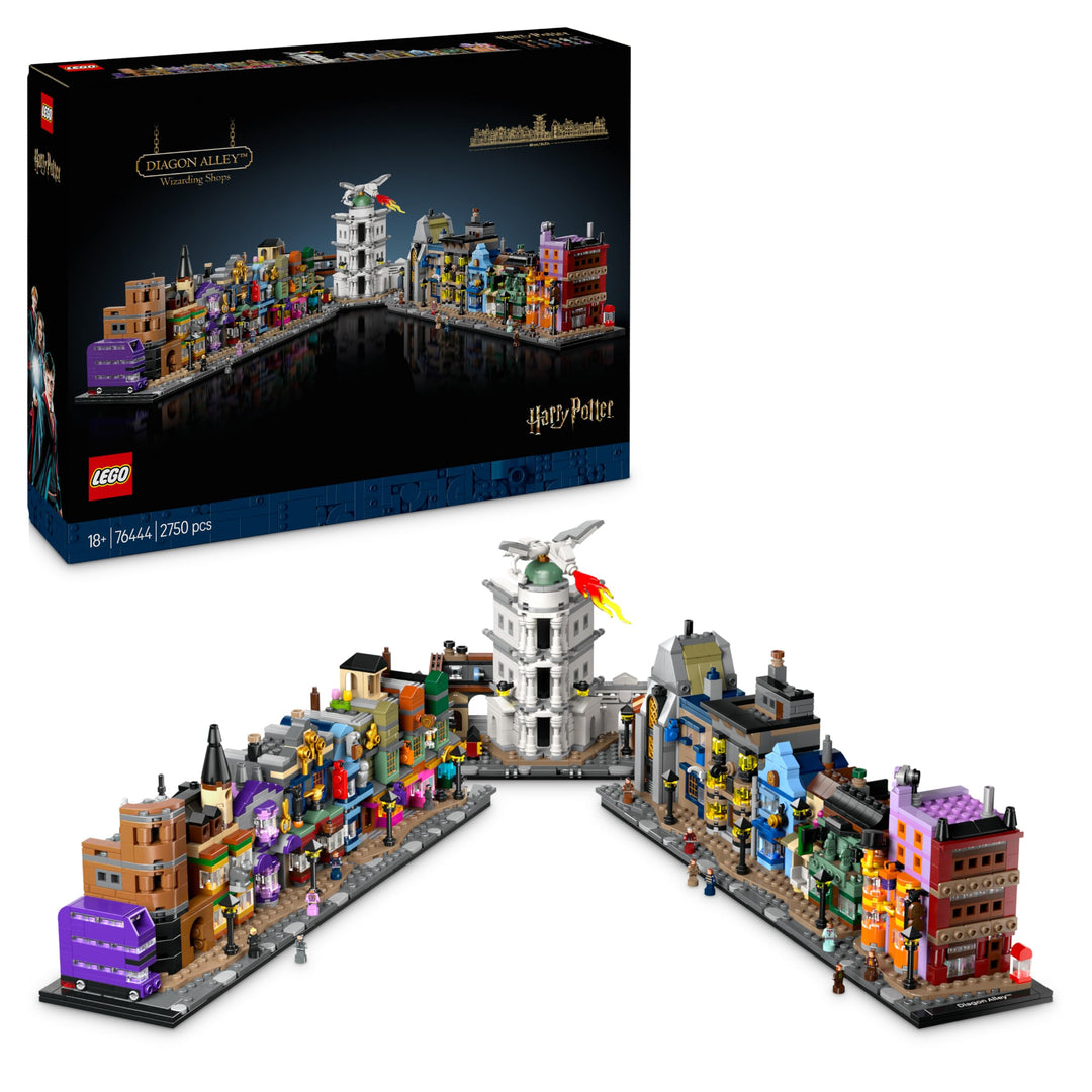 LEGO Harry Potter Die Zauberläden der Winkelgasse, magisches Modell zum Ausstellen, Läden im Mikroma