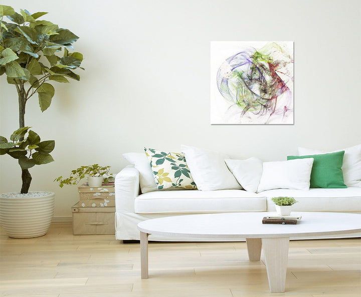 Paul Sinus Art Bild auf Leinwand Abstrakt371_60x60cm Abstraktes Motiv - Schicksal mit Hoffnung - qua