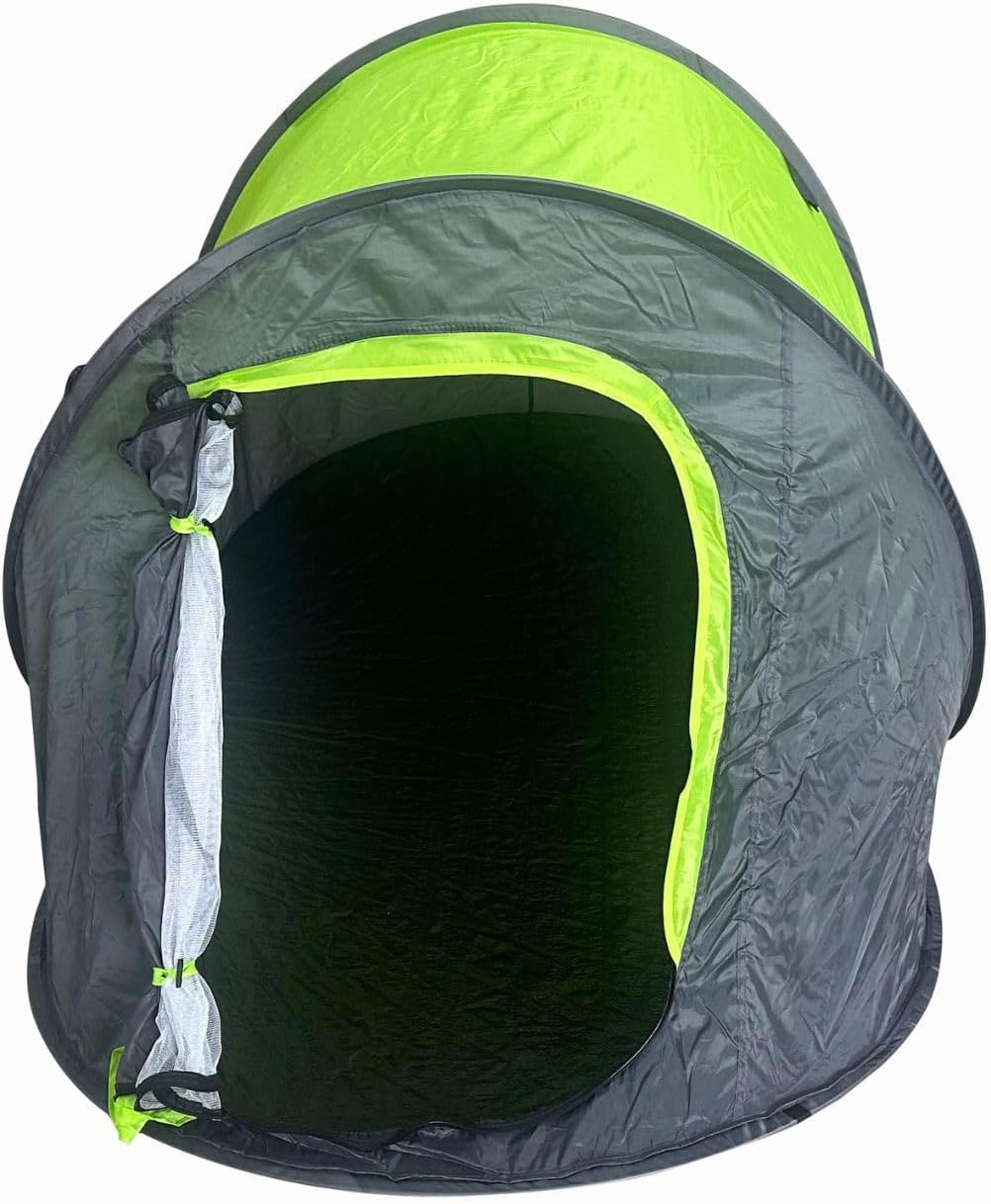 Pop Up Wurfzelt für 2 Personen blau grün Outdoor Campingzelt Trekking Festival, Grün