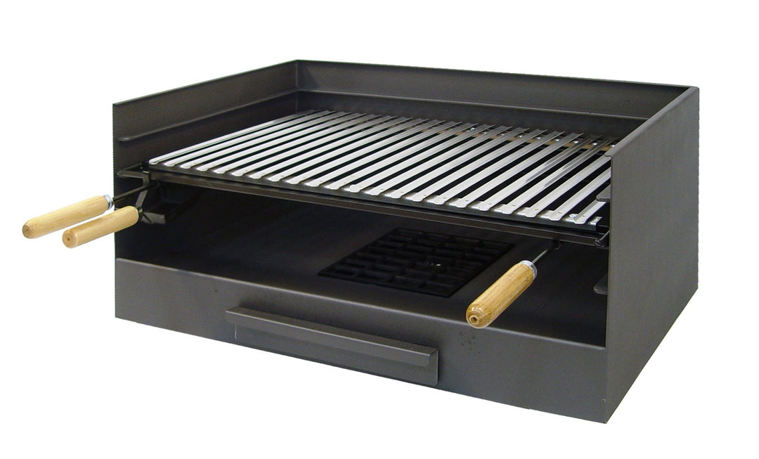 IMEX EL ZORRO 71514 Tischgrill mit Grillrost, Edelstahl, 50 x 40 x 33 cm, Grau 50 x 40 x 33 cm Grill