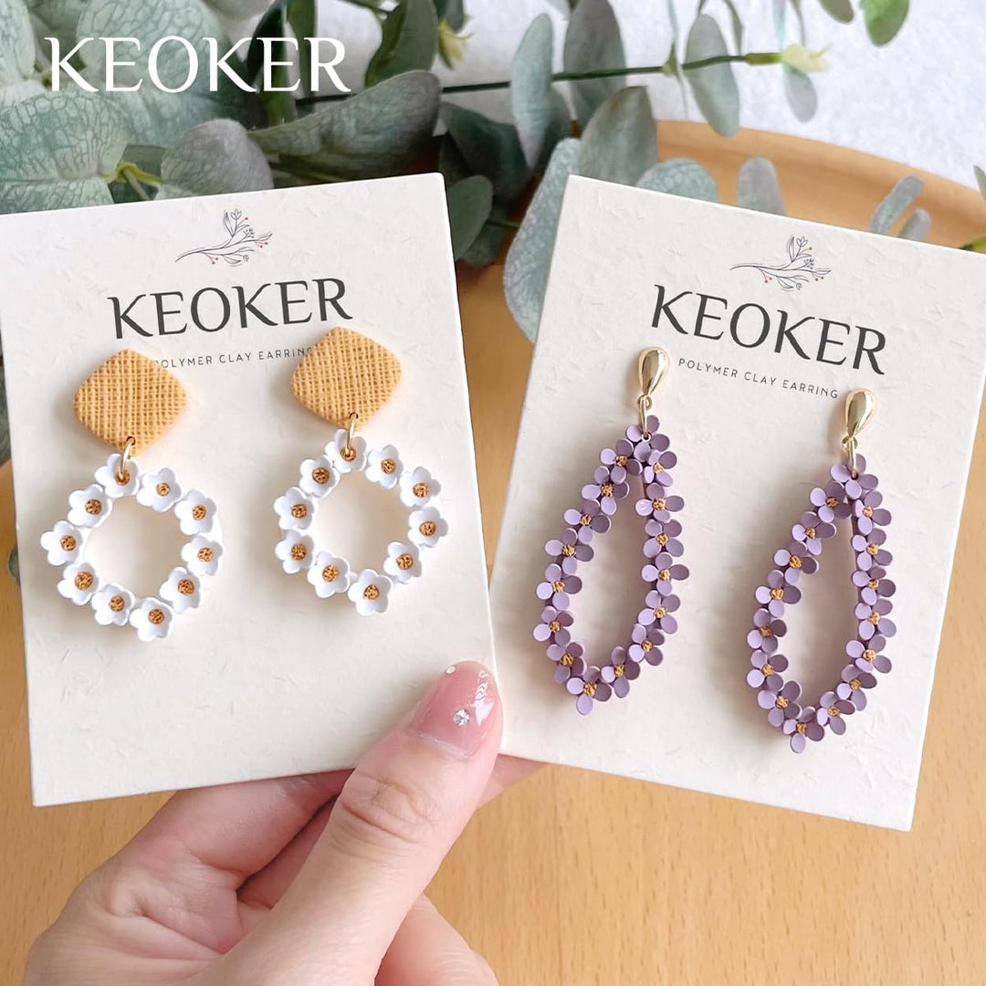 Keoker Konzentrische Kreis-Tonschneider für Polymer-Ton-Schmuck, 12 Formen, organische Polymer-Tonsc