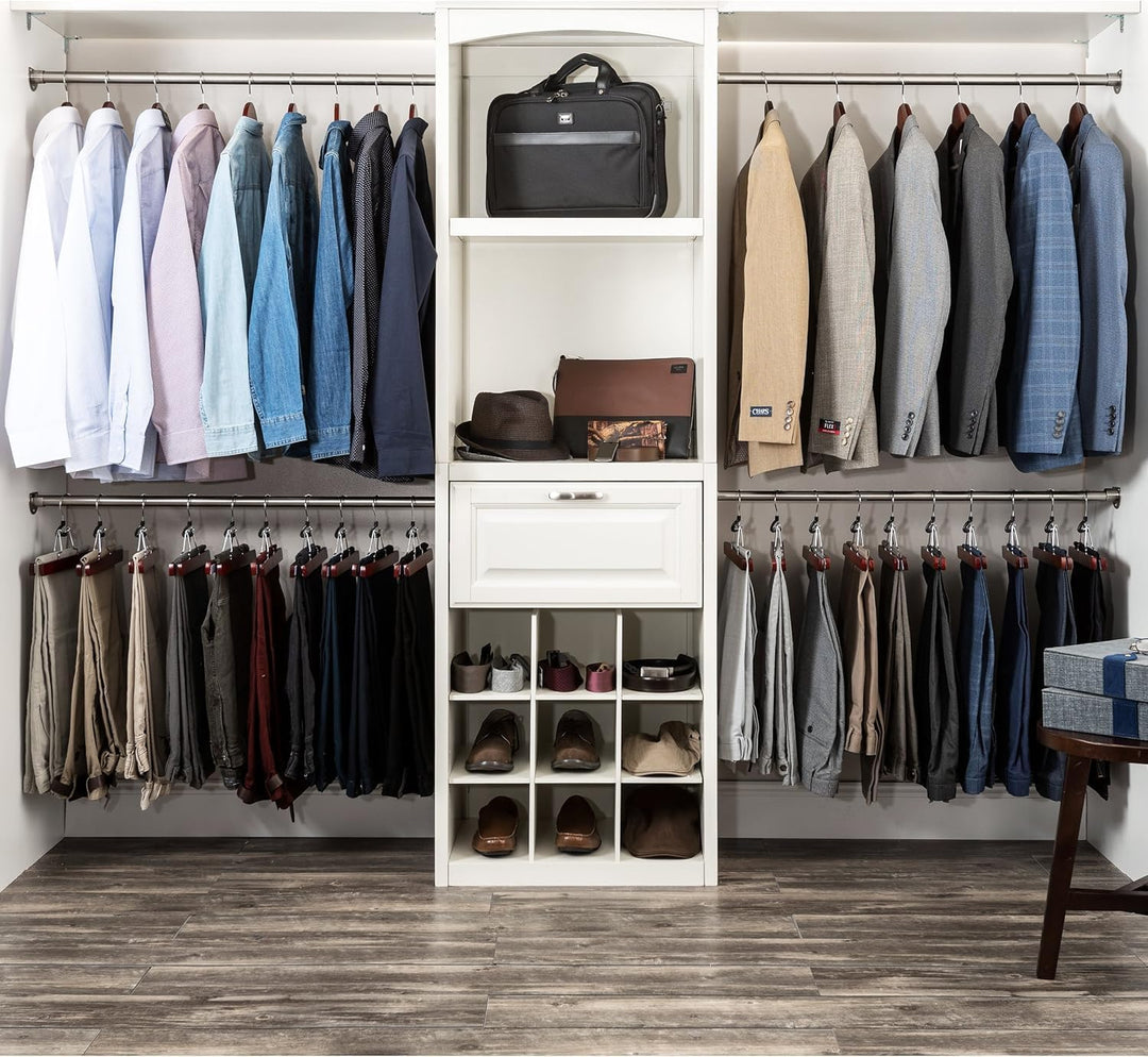 Hochwertige Holz-Kleiderbügel – 6er-Set – robuste Kleiderbügel mit breiten Schultern – Kleiderbügel