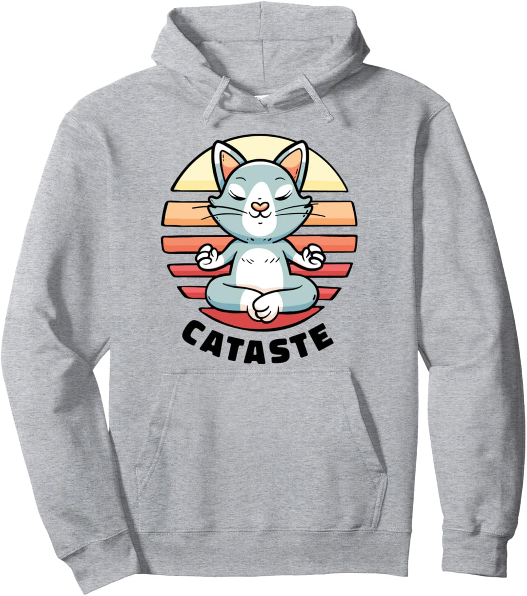 Yoga Katze Lustiges Wortspiel Namaste I Lustiges Katzen Pullover Hoodie