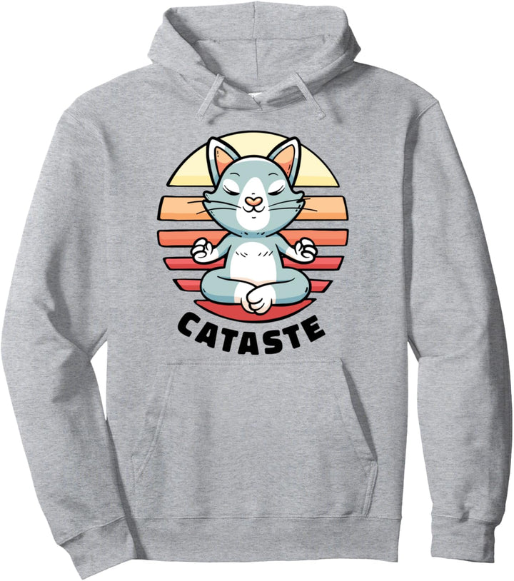 Yoga Katze Lustiges Wortspiel Namaste I Lustiges Katzen Pullover Hoodie