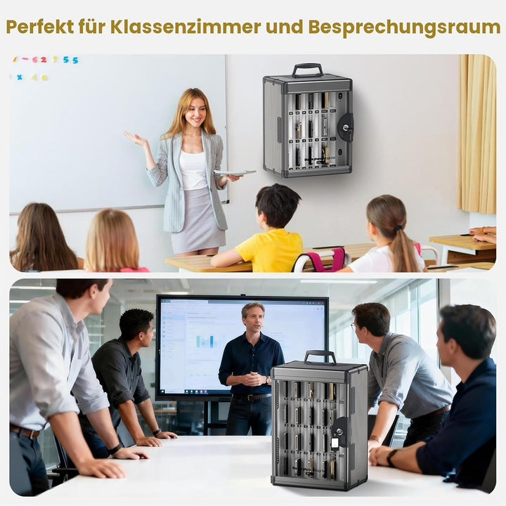 Handy-aufbewahrungsschrank, Handy-schliessfach aufbewahrungsschrank [Wandmontiert] [Aluminiumlegieru