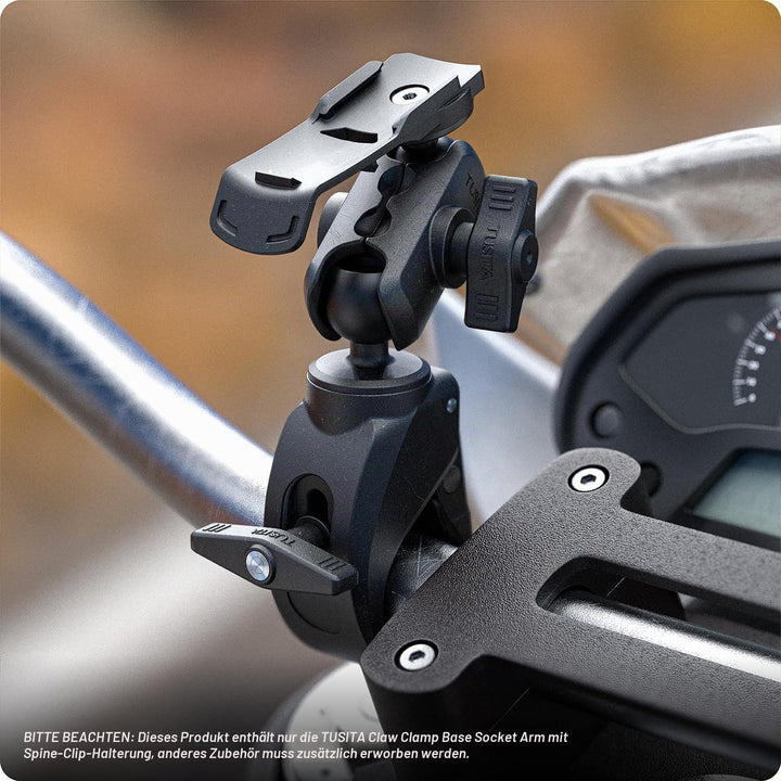 TUSITA Motorrad ATV/UTV Halterung Kompatibel mit Garmin Handheld GPS Geräte - Klaue Klemmbasis Short