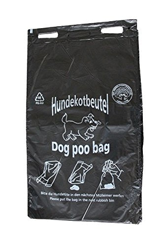 Hundekotbeutel - ÖKO - schwarz bedruckt weiss - abreissbar - 20 x 32 cm (3000 Stück)