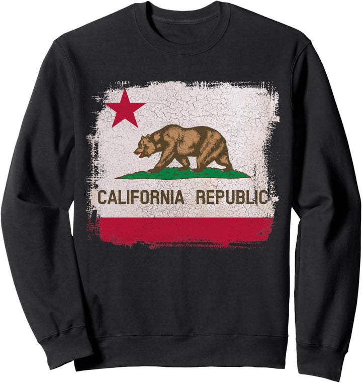 Kalifornische Republik Flagge Distressed Souvenir Bär Sweatshirt