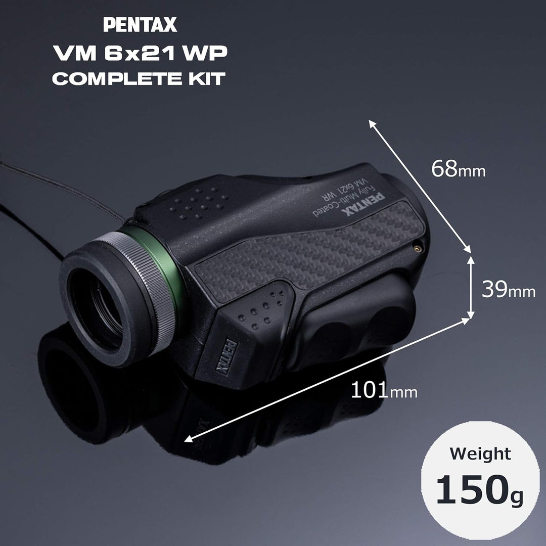 PENTAX Monoculares Fernglas VM 6x21 WP Kit Monokulares Komplettset, Monokulares Komplettset