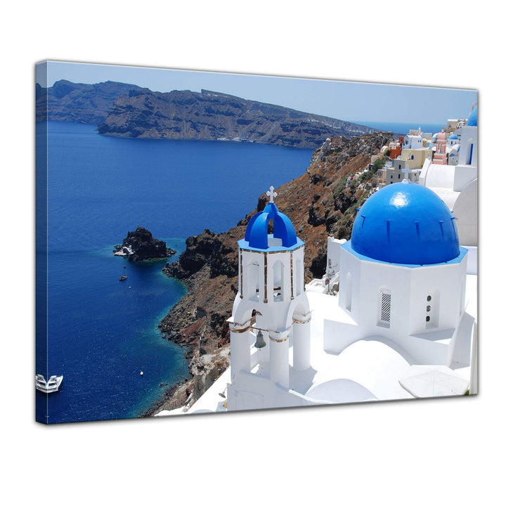 Bilderdepot24 Bild auf Leinwand | Santorini - Griechenland II in 60x50 cm als Wandbild | Wand-deko D