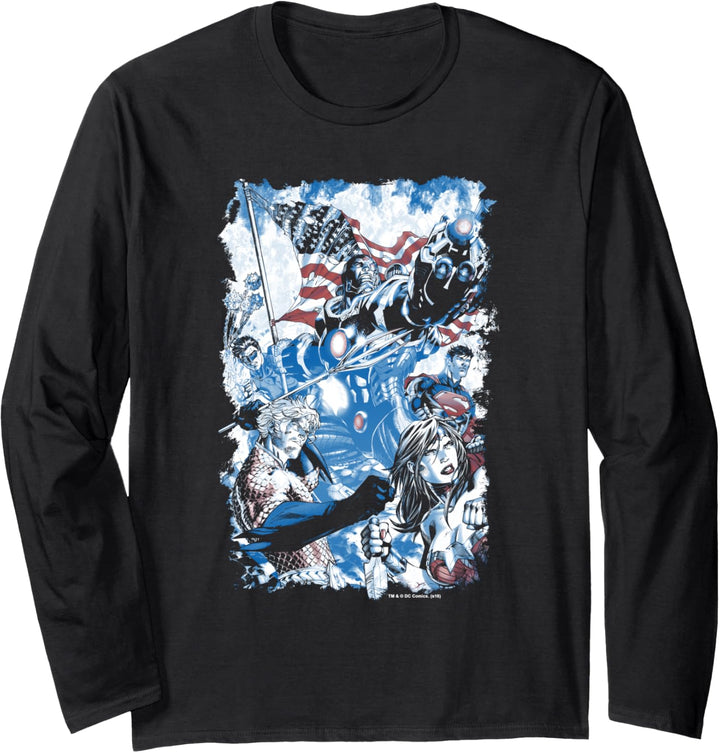 Justice League American Justice Langarmshirt