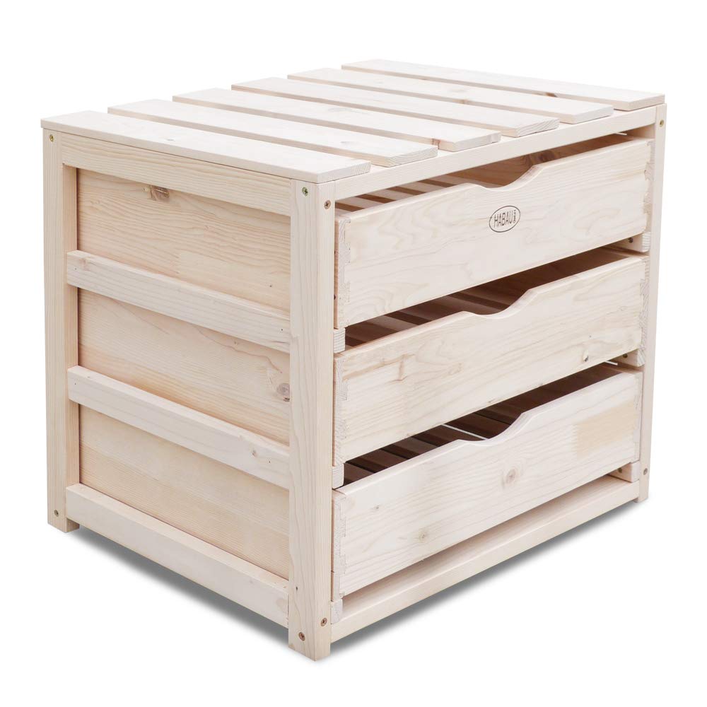 Habau Aufbewahrungskiste, Holz, Natur, 50 x 40 x 45 cm Single, Single