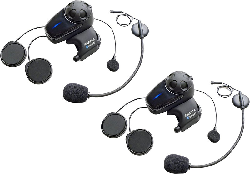 Sena SMH10 Bluetooth-Kommunikationssystem für Motorräder mit Kabel- und Schwanenhalsmikrofon Doppelp
