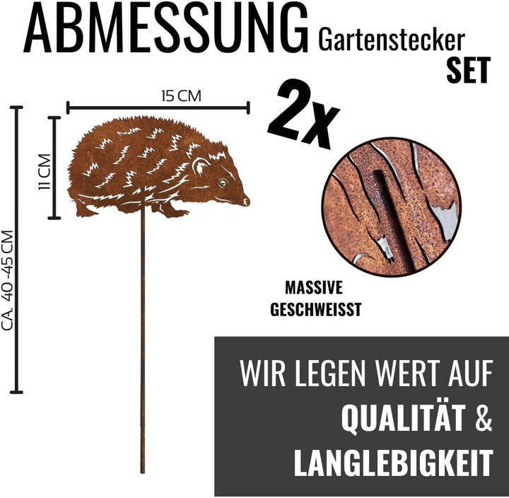 Terma Stahldesign Edelrost Igel., Handmade Germany, tolle gartendeko aus Rost-Metall, deko rostoptik