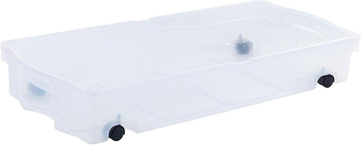 Rubbermaid Aufbewahrungsboxen mit niedrigem Profil, 2 Klappdeckel und leicht rollenden Lenkrollen, t