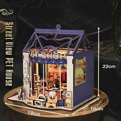 Cuteefun DIY Miniatur Puppen Haus Kit, DIY Miniatur Puppenhaus Bausatz, Handgemachte Handwerk für Er