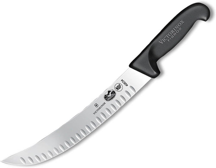 Victorinox, coltello da cucina con lama alveolata in acciaio inox, nero, standard