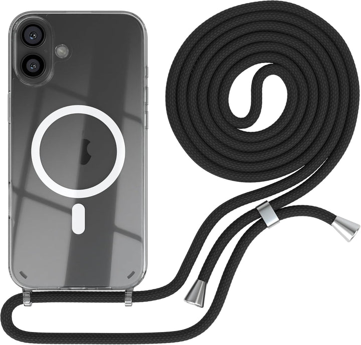 EAZY CASE - Handykette kompatibel mit iPhone 16 Plus Kette zum Umhängen Stossfest Handyhülle für App