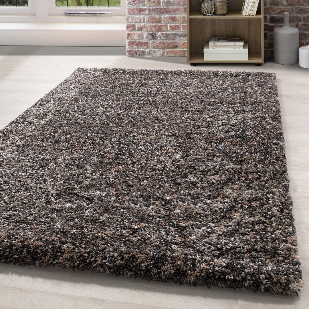 HomebyHome Shaggy Teppich Läufer Flur 80 x 150 cm - Hochflor Wohnzimmerteppich Mehrfarbig Extra Weic