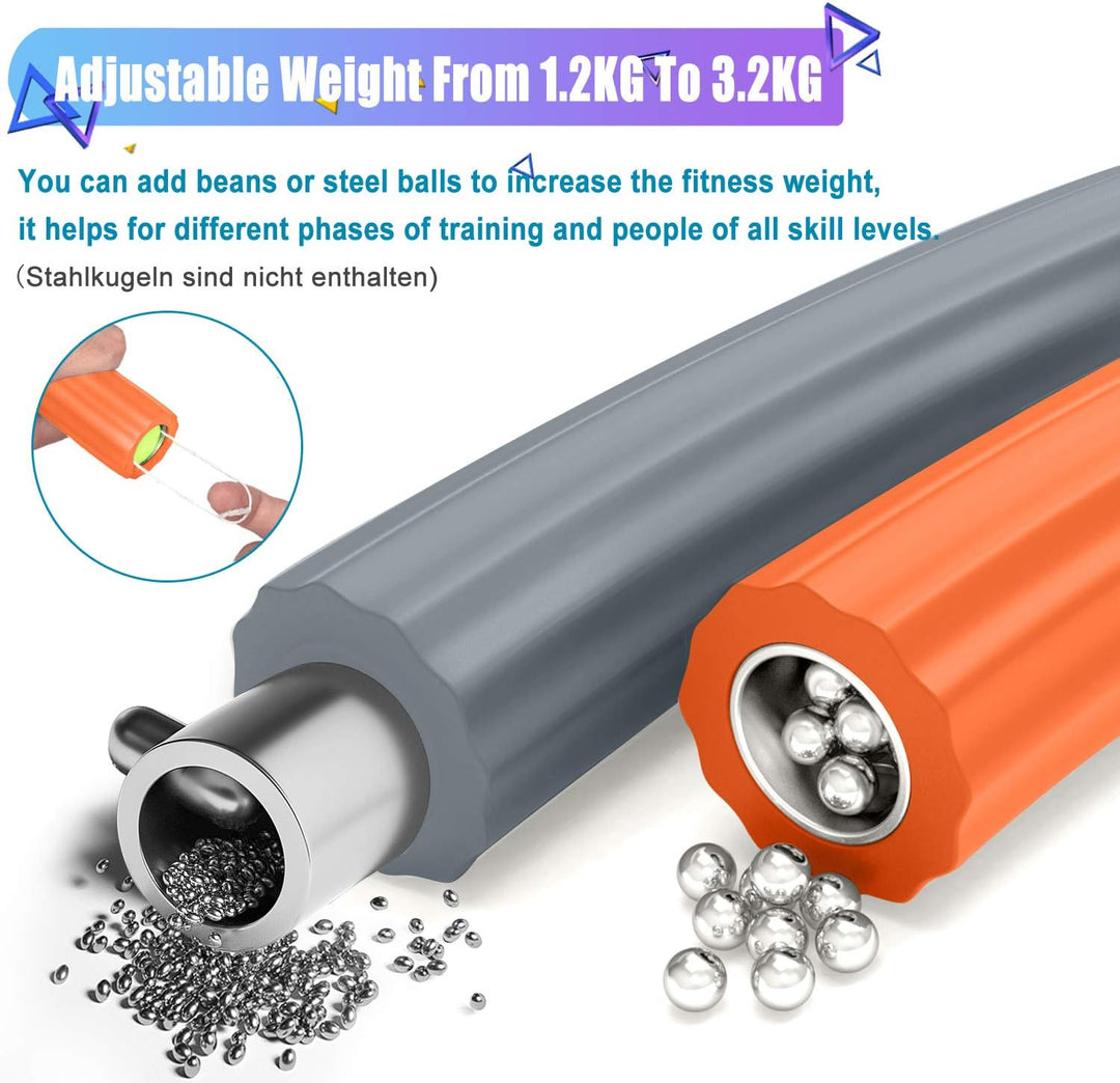 DUTISON Hula Reifen Hoop für Erwachsene, Fitness Reifen Gewichtet Rostfreier Stahl Hullahub Reifen z