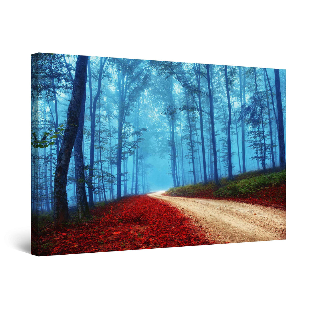 Startonight Bilder Fantasie-Rote Waldbäume, Leinwandbilder Moderne Kunst, Natur Wanddeko Kunstdrucke