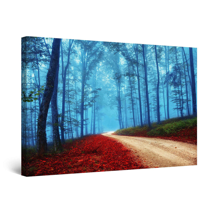 Startonight Bilder Fantasie-Rote Waldbäume, Leinwandbilder Moderne Kunst, Natur Wanddeko Kunstdrucke