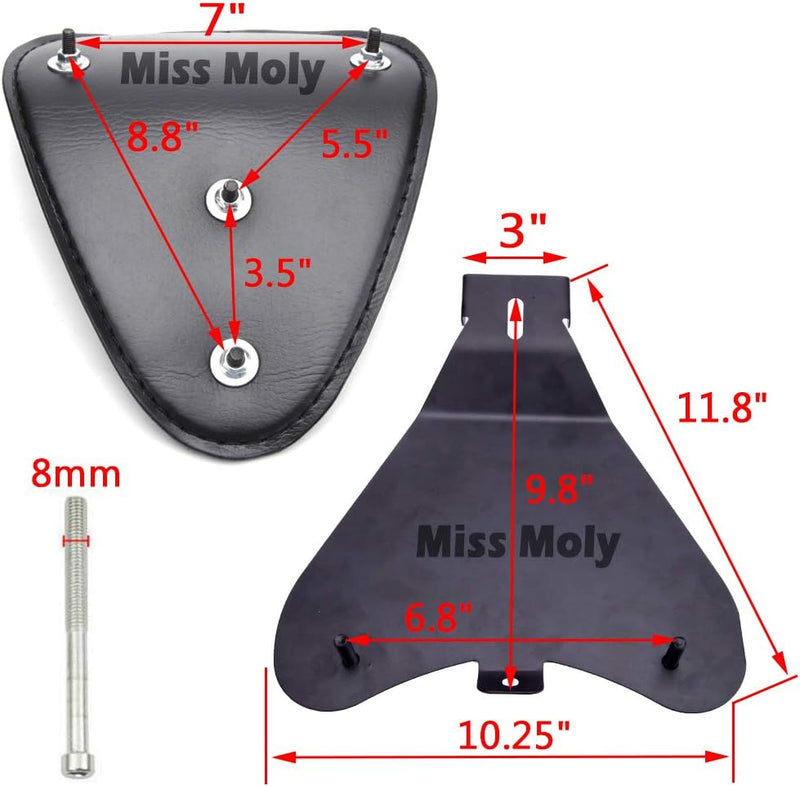 Motorrad Leder Solo Sitz, Motorrad Sitz Mit Frühling Grundplatte für Bobber Sportster XL1200 883 48