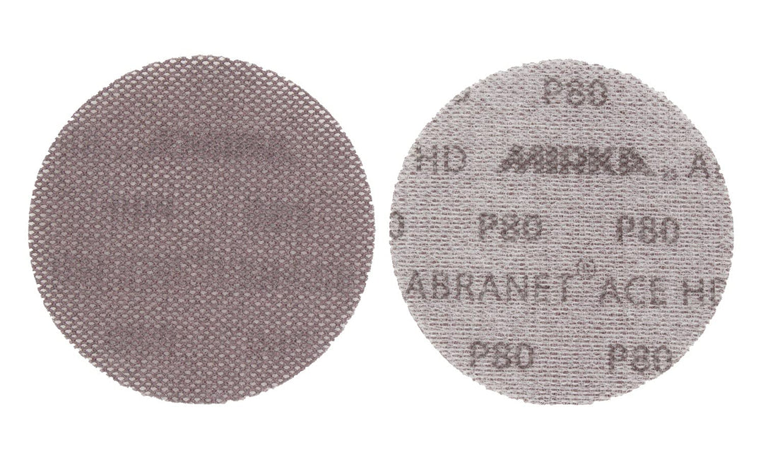Mirka Abranet Ace HD Netz Schleifscheiben Ø 125mm Klett / Korn P80 / 25 Stk / AH23202580 / Für 125mm