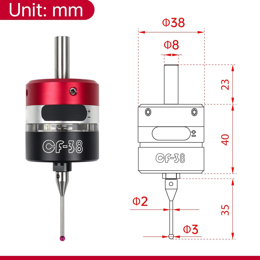 RATTMMOTOR UPDATE CF-38 3D Kantentaster,Genauere Genauigkeit,3D-Kantensucher,3D-Kantentaster Positio