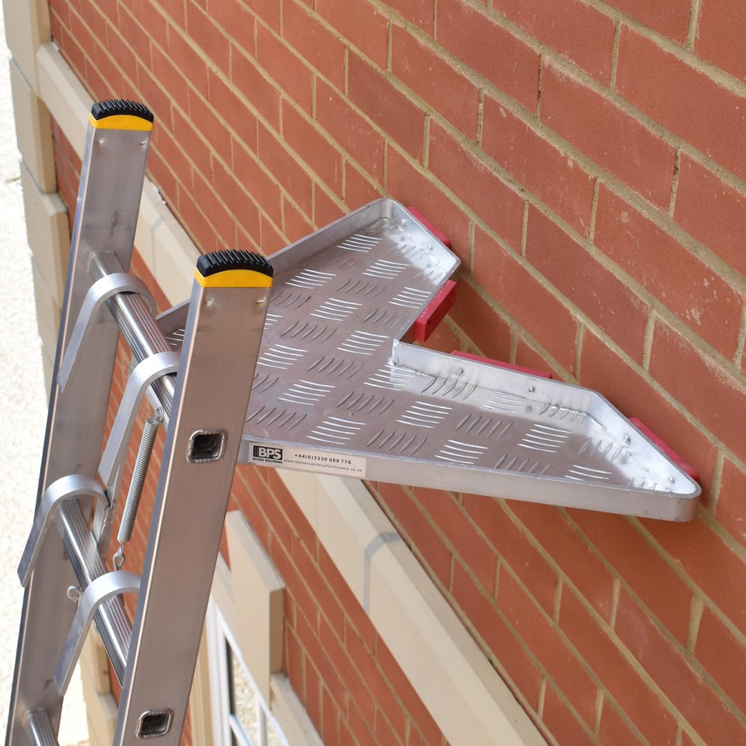BPS® Universal Leiter Stand-Off V-förmiges Fallrohr | Leiter-Zubehör | Aluminium-Stabilisator-Gummis