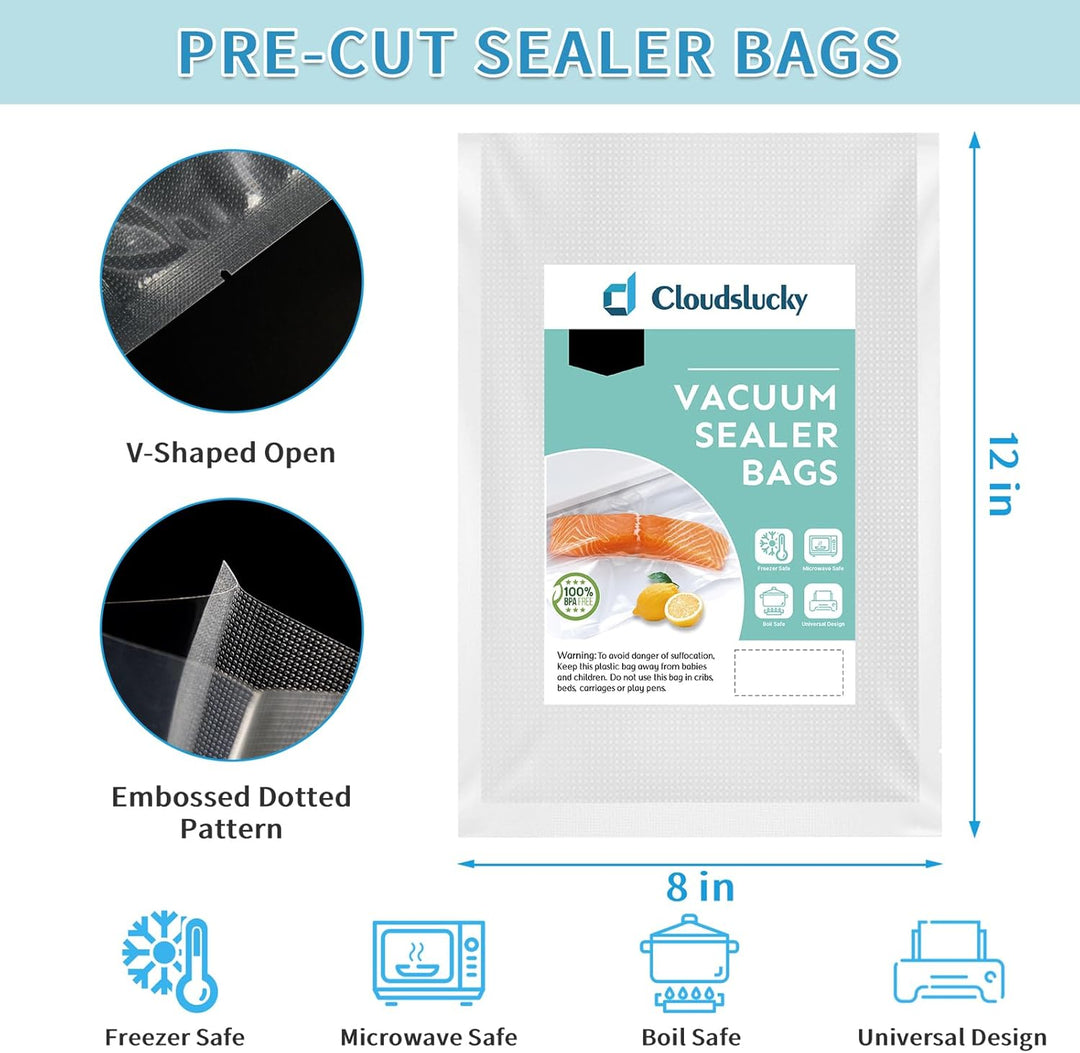 Vakuumierbeutel Lebensmittel 100 Stück 20x30 cm Vakuumbeutel Gefrierbeutel Profi-beutel für alle Vak
