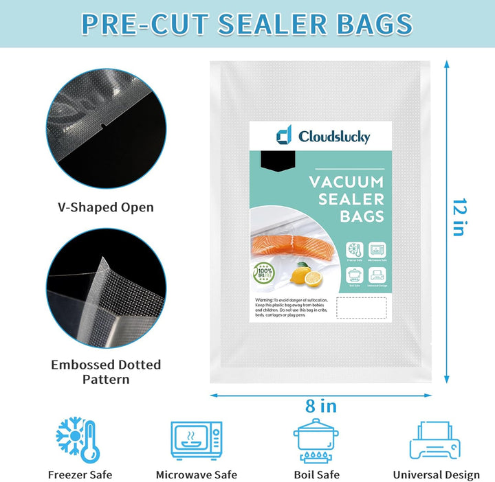 Vakuumierbeutel Lebensmittel 100 Stück 20x30 cm Vakuumbeutel Gefrierbeutel Profi-beutel für alle Vak