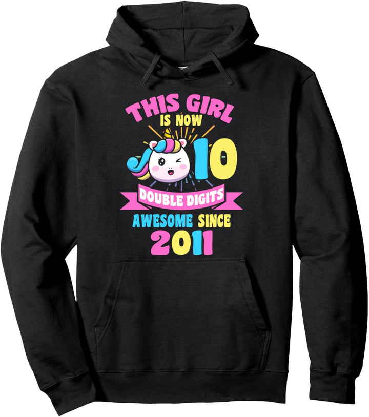 Dieses Mädchen ist jetzt 10 Geburtstags-Mädchen Pullover Hoodie