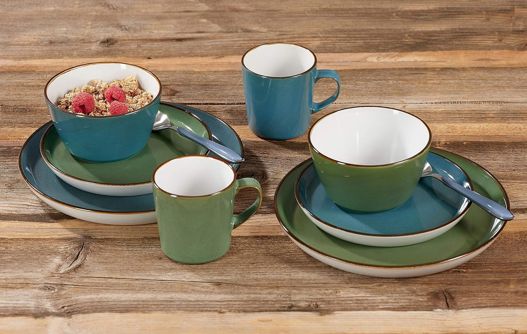 Ritzenhoff & Breker Kaffeebecher-Set Visby, 6-teilig, je 400 ml, Gr端n, Steinzeug, 277449 Kaffeebeche