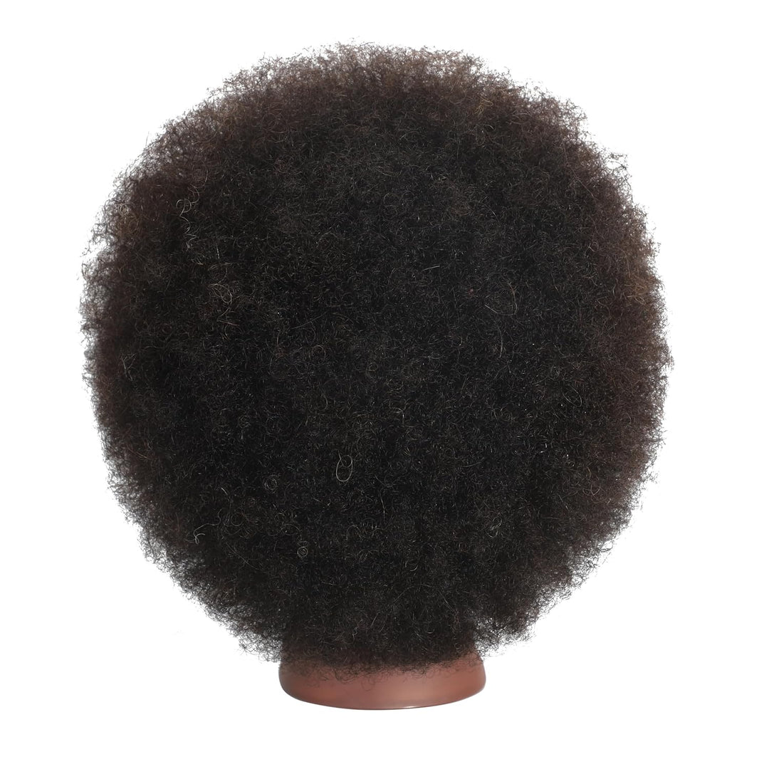 Training Head African American with 100% Human Hair Mannequin Head Cosmetology Afro Hair Manikin Hea