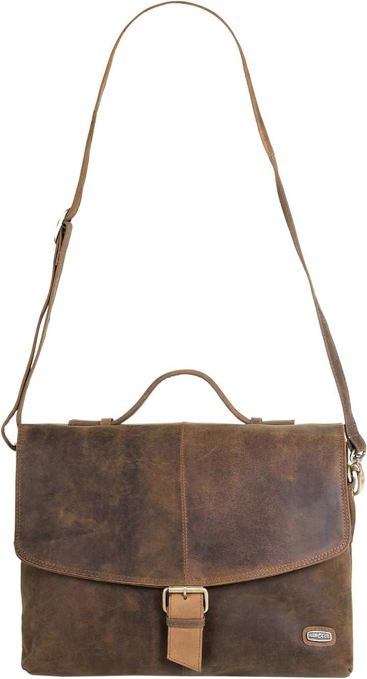 Harold's Lehrertasche 38 x 29 x 9 cm Rind-Leder Aktentasche Aktenmappe braun 339703