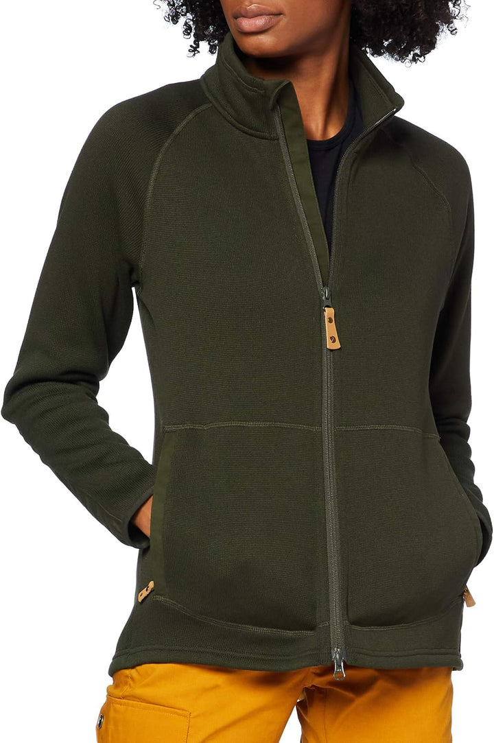 Fjallraven Damen Övik Fleece Zip Sweater W Sweatshirt XS Deep Forest, XS Deep Forest