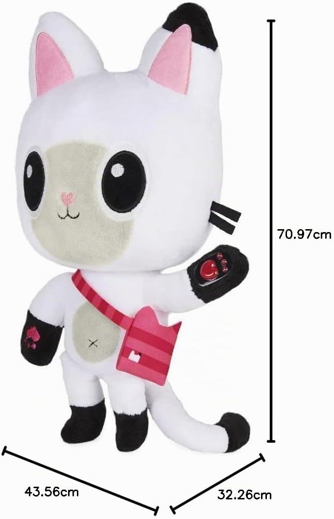 Gabby‘s Dollhouse, 33cm grosse Plüsch-Katze Talking Pandy Paws (deutsch: Panda Pfötchen) mit Lichter
