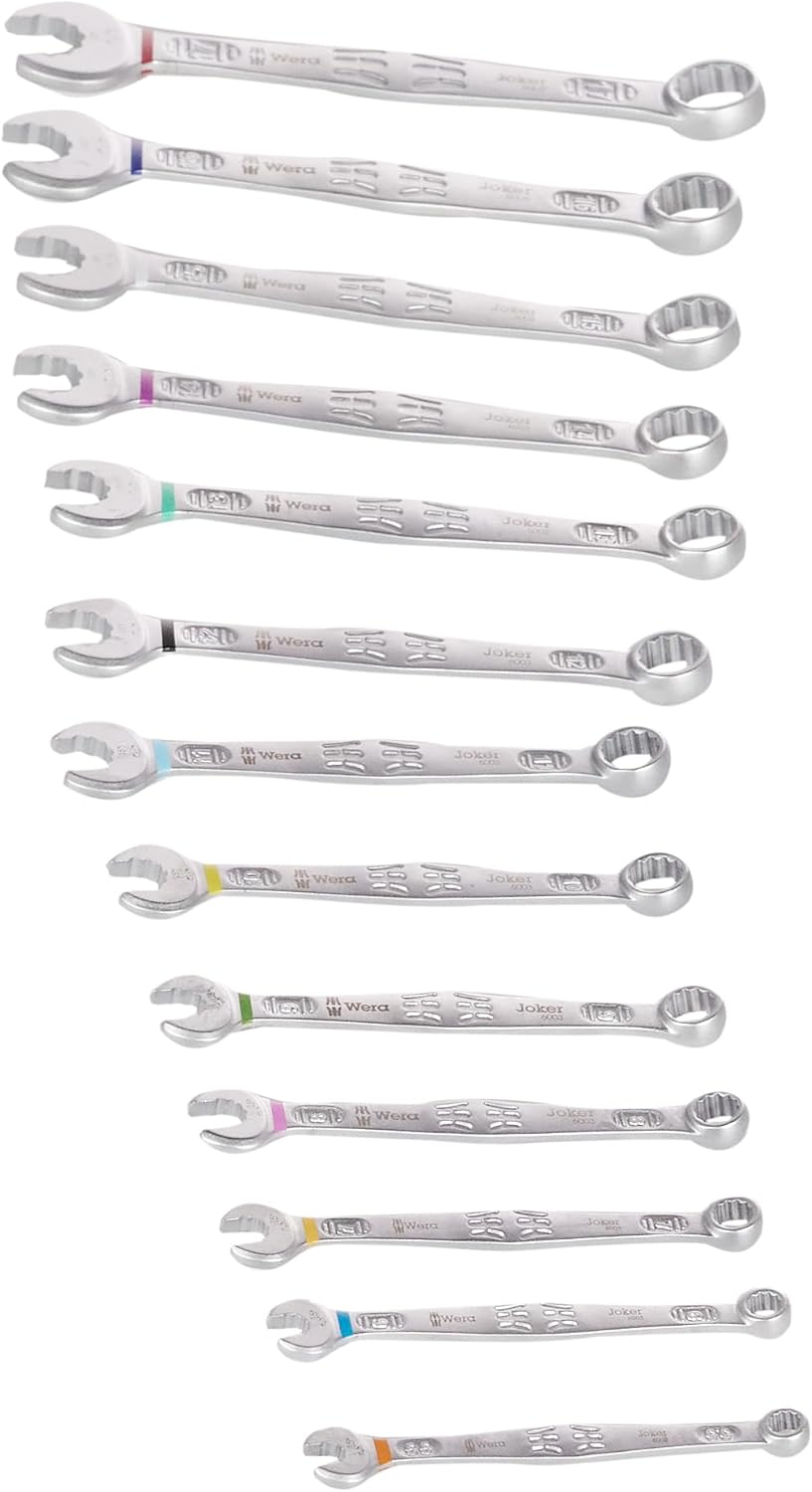 Wera 05020232001 6003 Joker 22 Set 1, Ringmaulschlüssel-Satz, metrisch, 22-teilig metrisch Single 22