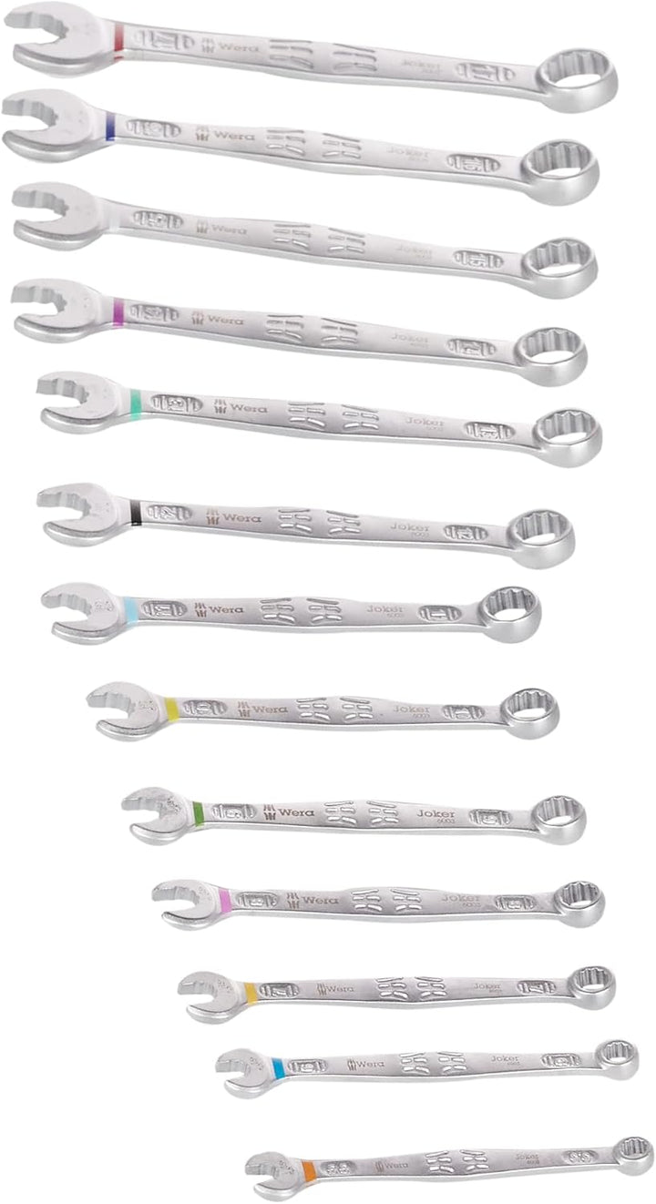 Wera 05020232001 6003 Joker 22 Set 1, Ringmaulschlüssel-Satz, metrisch, 22-teilig metrisch Single 22