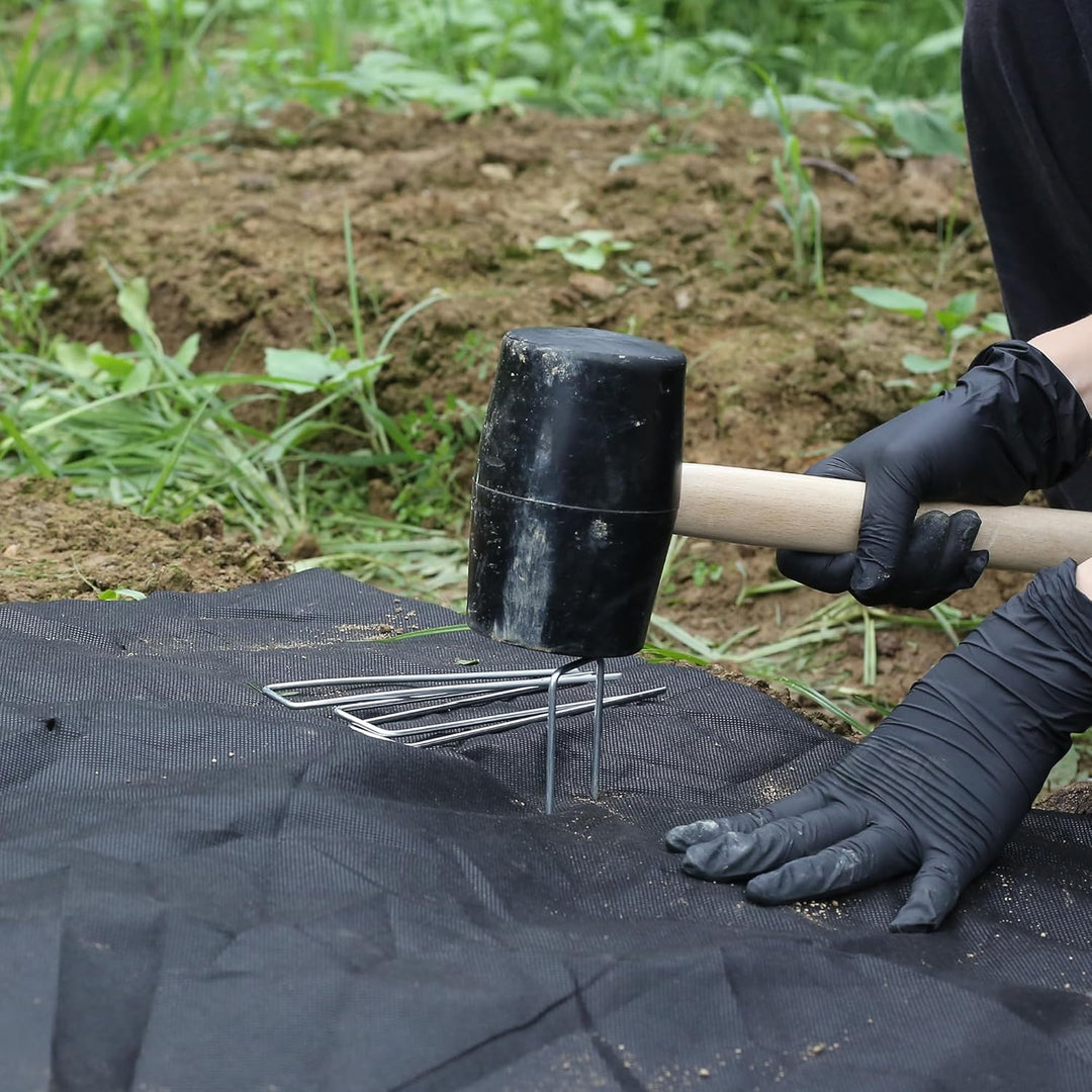 Graxury 100 Stück 20cm Ø 3mm Schwere Gartennägel Stahlpfähle - Verzinkte Stahlklammern zur Sicherung