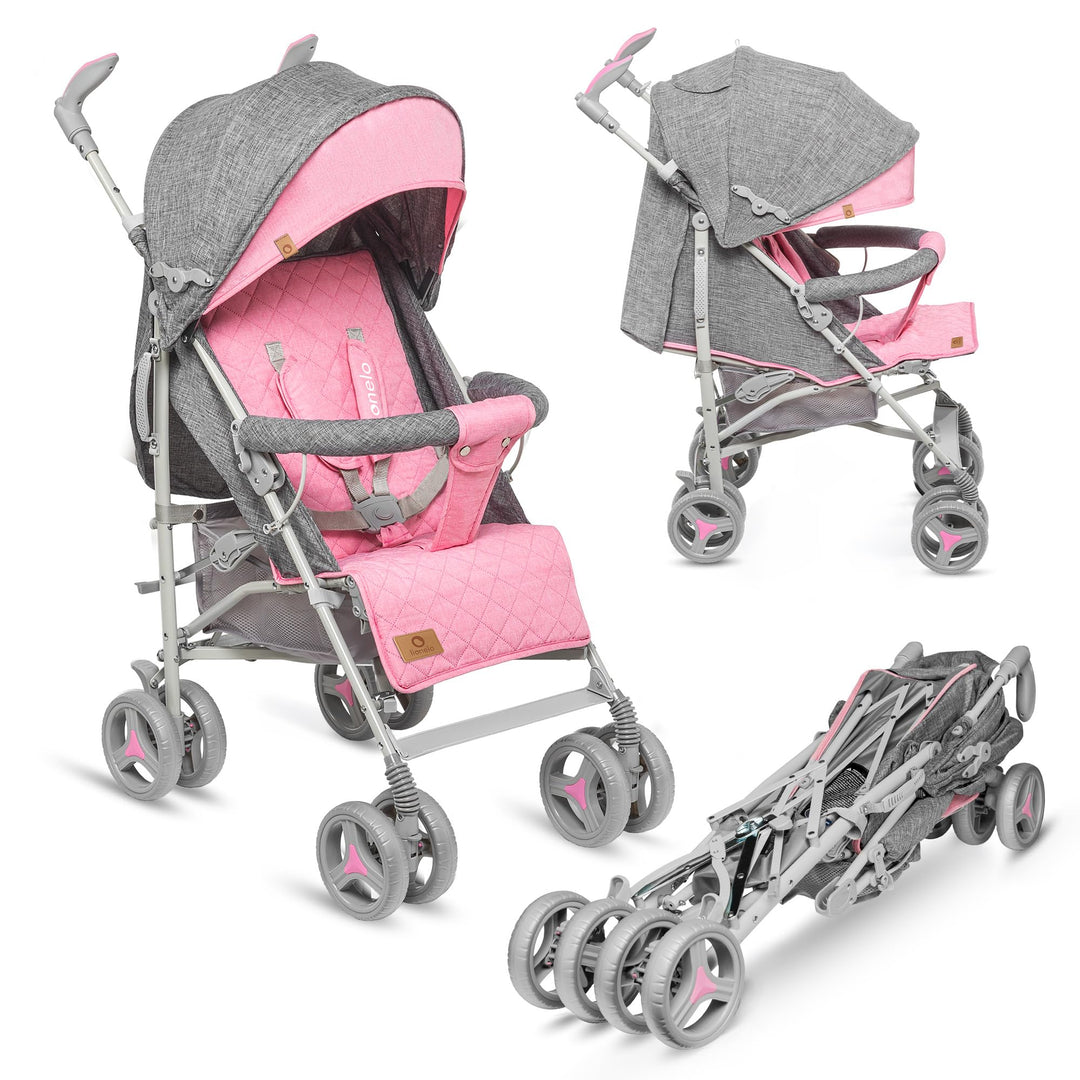 LIONELO Irma Kinderwagen bis 15 kg, Kinderwagen, leichter moderner Kinderwagen mit Liegefunktion, fa