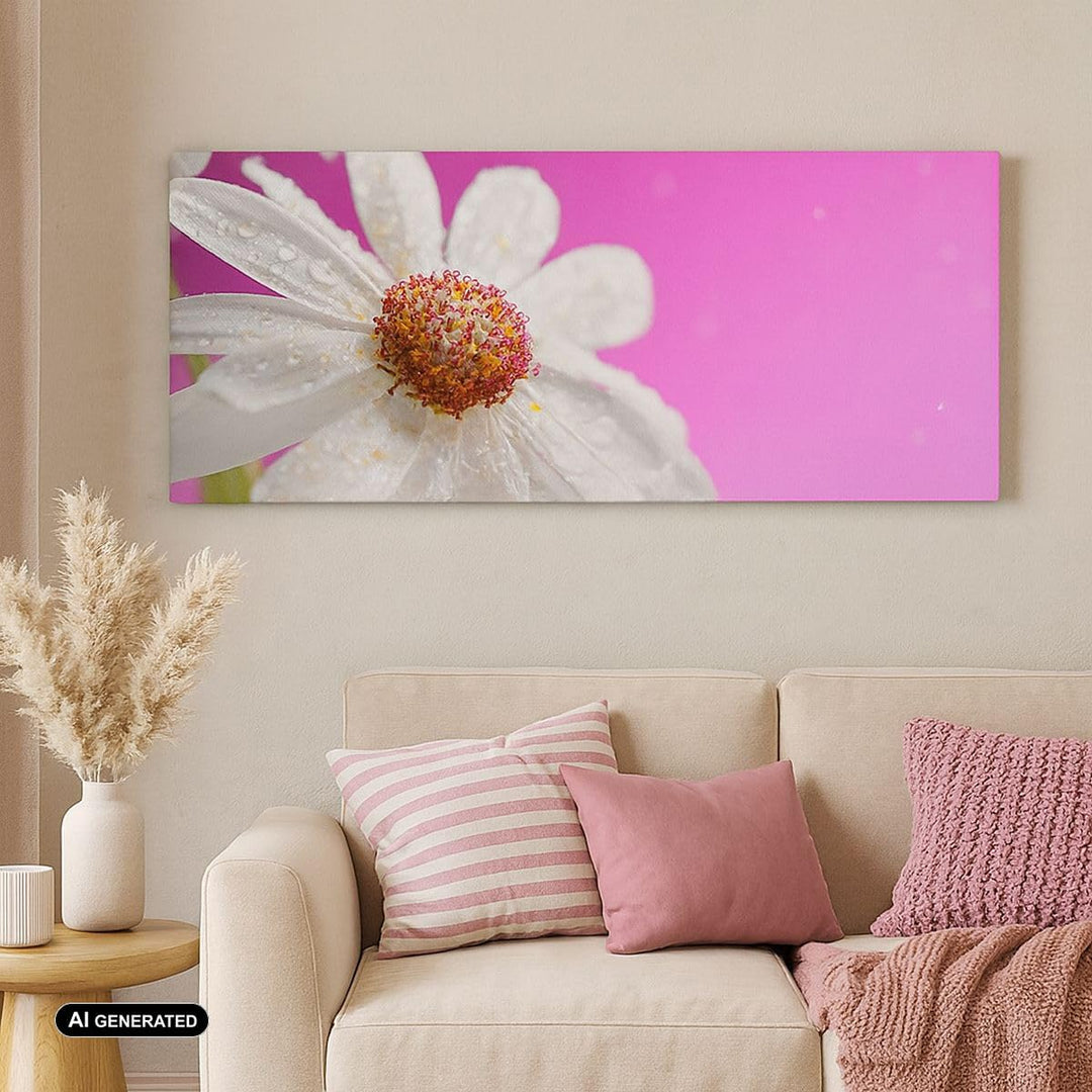 Wandbilder Dekoration Wohnzimmer Blume frühling garten Panorama Bilder auf Leinwand 120x50cm Leinwan