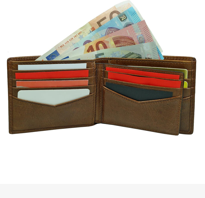 Fossil Herren Reisepasshülle Ryan aus Leder 12,4 cm L x 0,5 cm B x 8,9 cm H Braun, Braun