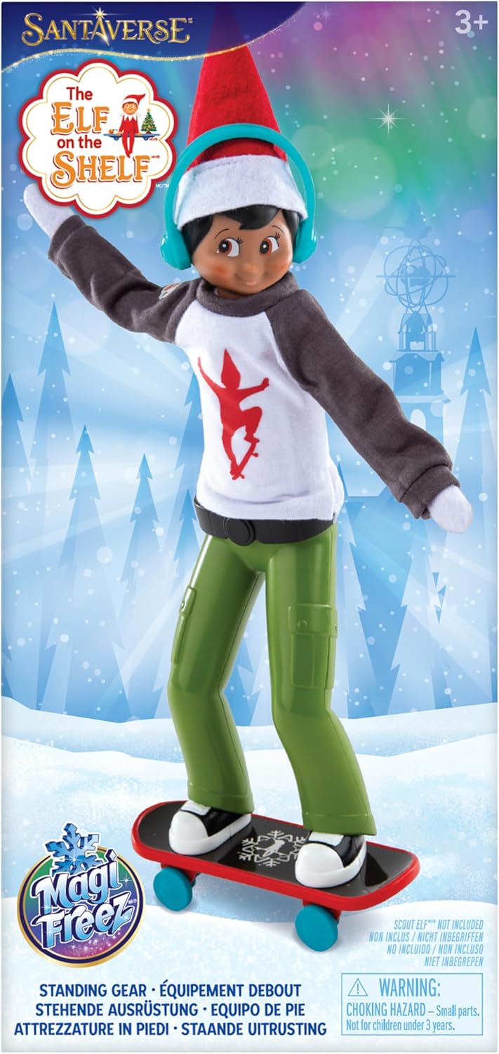 The Elf on The Shelf® MagiFreez™ Skateboard Set | Outfit mit Longsleeve, Kopfhörer & Skateboard | Sc
