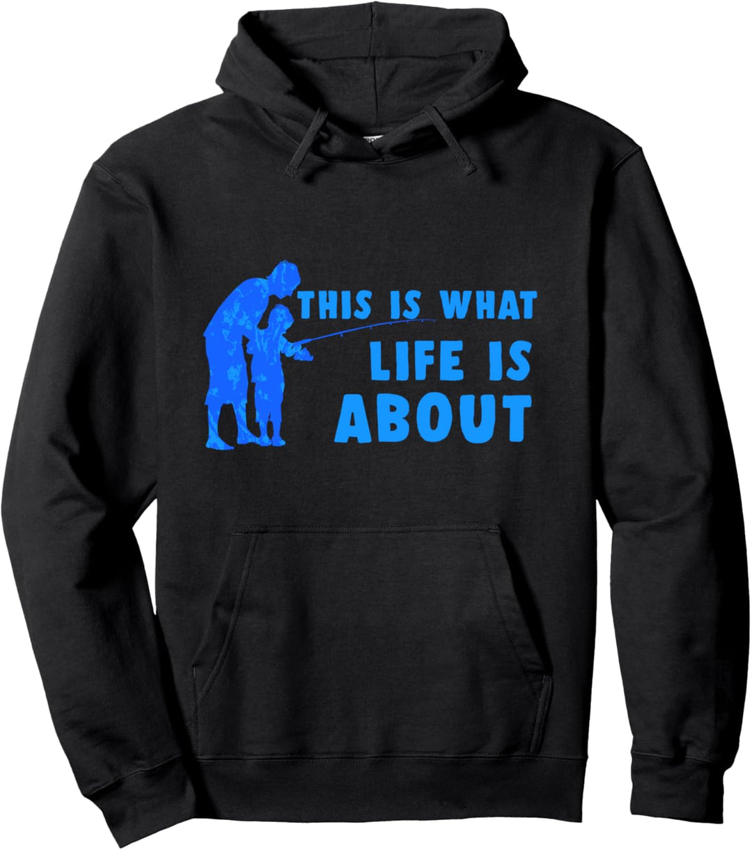 Worum Es Im Leben Wirklich Geht Vater Und Sohn Angler Angeln Pullover Hoodie